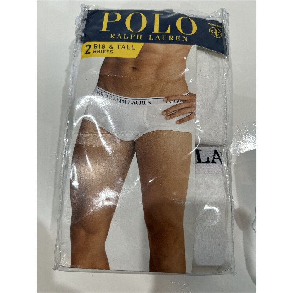 Polo Ralph Lauren Mens 2-Pack Briefs Underwear Classic Fit White Men's 4XL